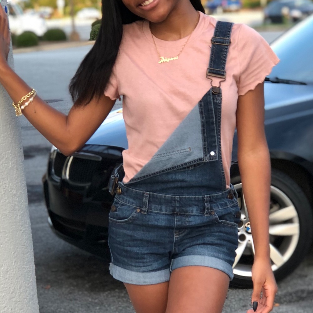 Blue Spice Jean Shorts Overalls